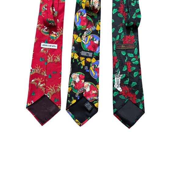 Set Of 3 Men's Vintage Christmas Ties - Picture 5 of 9